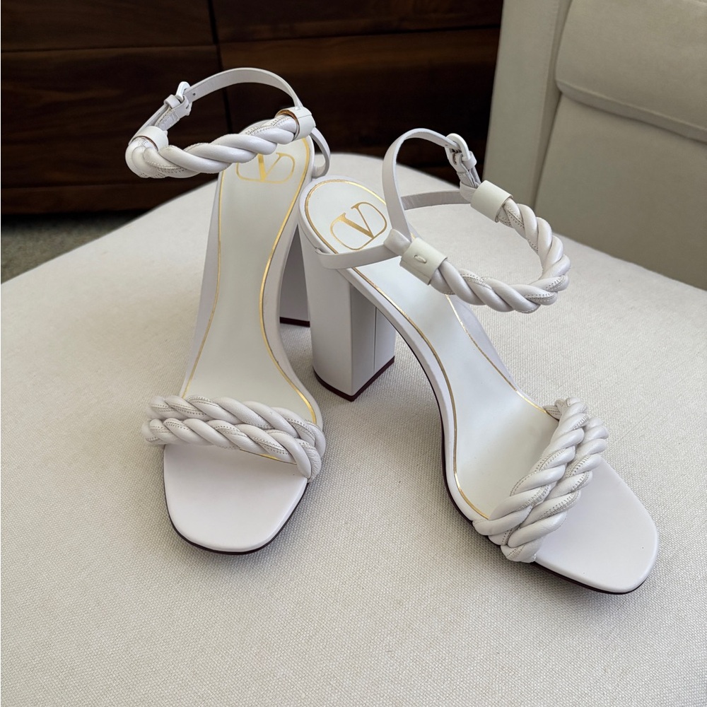 Valentino Garavani The Rope Sandals 100mm White Size 40